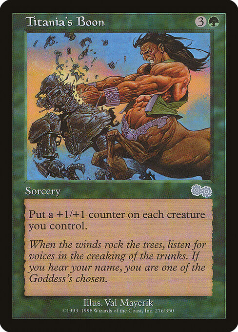 Titania's Boon - Urza's Saga Magic card