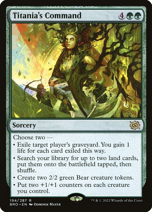 Titania's Command - The Brothers' War Magic card