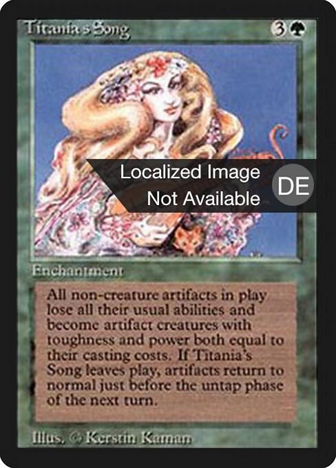 Canzone di Titania (Titania's Song) - Foreign Black Border (#220) - Illustrated by Kerstin Kaman - Magic: The Gathering Card