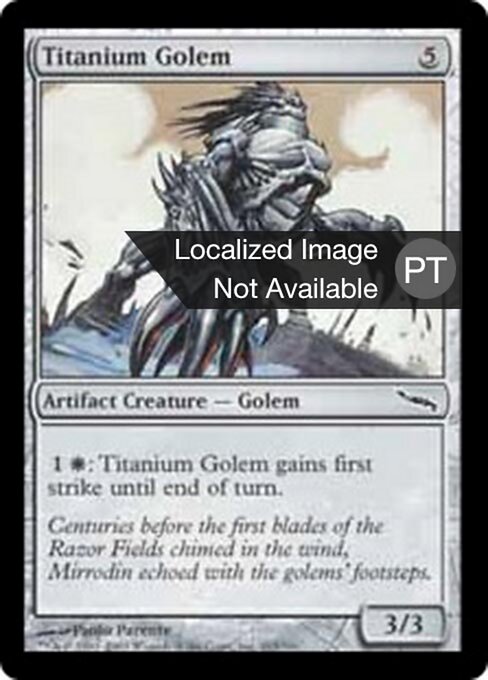 Titangolem (Titanium Golem) - Mirrodin (#263) - Illustrated by Paolo Parente - Magic: The Gathering Card