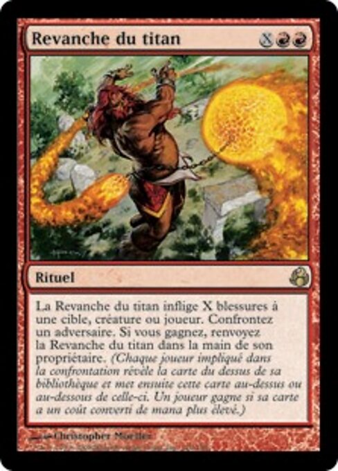 タイタンの復讐 (Titan's Revenge) - Morningtide (#110) - Illustrated by Christopher Moeller - Magic: The Gathering Card