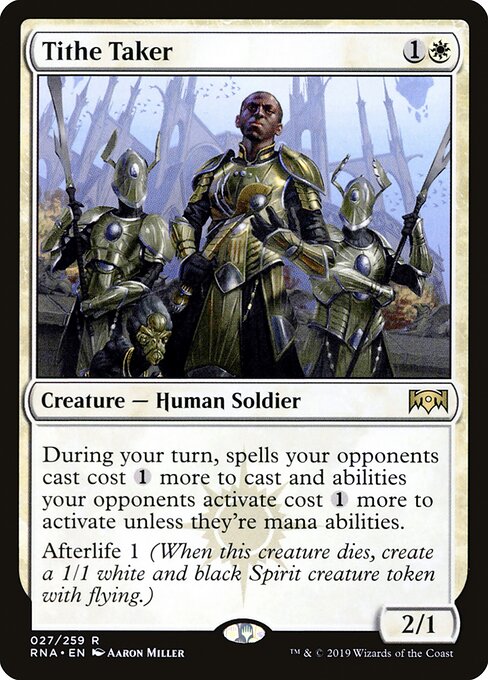 Tithe Taker - Ravnica Allegiance (#27) - Illustrated by Aaron Miller - Magic: The Gathering Card