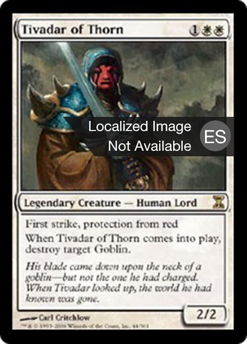 Tivadar de Espino (Tivadar of Thorn) - Time Spiral (#44) - Illustrated by Carl Critchlow - Magic: The Gathering Card