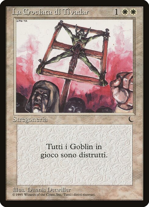 La Crociata di Tivadar (Tivadar's Crusade) - The Dark (#18) - Illustrated by Dennis Detwiller - Magic: The Gathering Card
