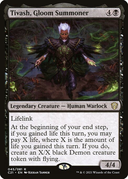 Tivash, Gloom Summoner - Commander 2021 (#45) - Illustrated by Kieran Yanner - Magic: The Gathering Card