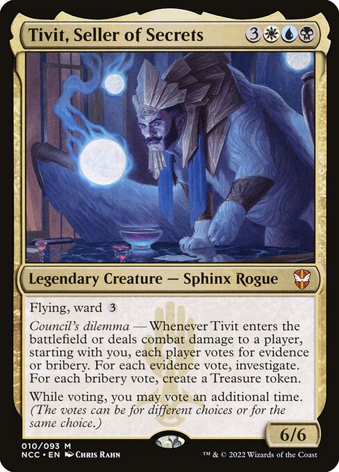 Tivit, Seller of Secrets - New Capenna Commander Magic card