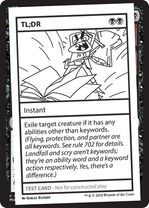 TL;DR - Mystery Booster 2 (#553) - Illustrated by Sergei Ryzhov - Magic: The Gathering Card