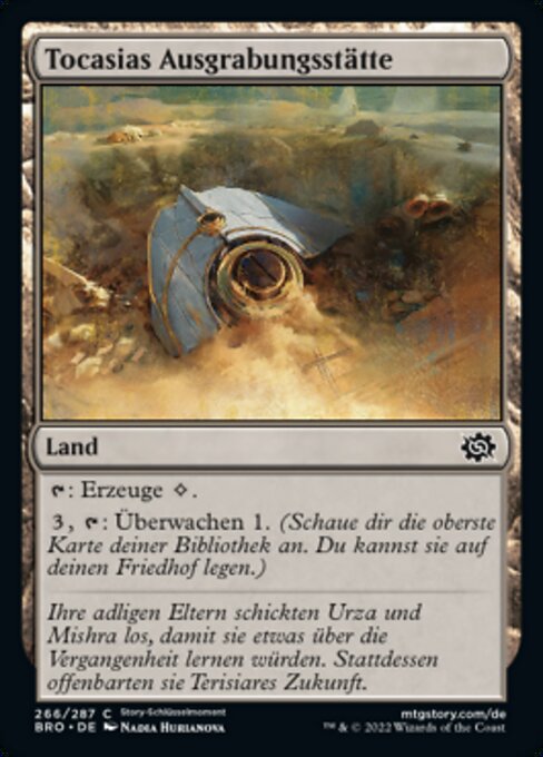 Site de fouilles de Tocasia (Tocasia's Dig Site) - Murders at Karlov Manor Commander (#308) - Illustrated by Nadia Hurianova - Magic: The Gathering Card