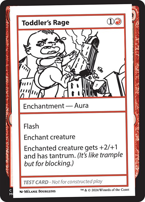 Toddler's Rage - Mystery Booster 2 (#568) - Illustrated by Mélanie Bourgeois - Magic: The Gathering Card