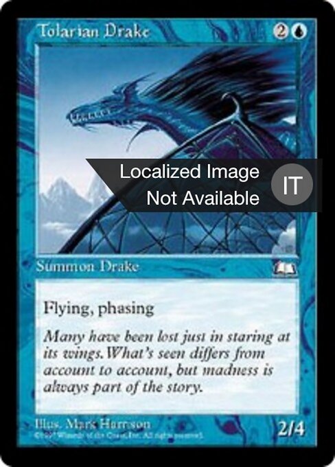 Draghetto di Tolaria (Tolarian Drake) - Weatherlight (#55) - Illustrated by Mark Harrison - Magic: The Gathering Card