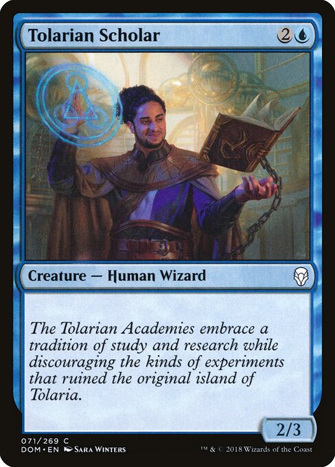 Tolarian Scholar - Dominaria (#71) - Illustrated by Sara Winters - Magic: The Gathering Card