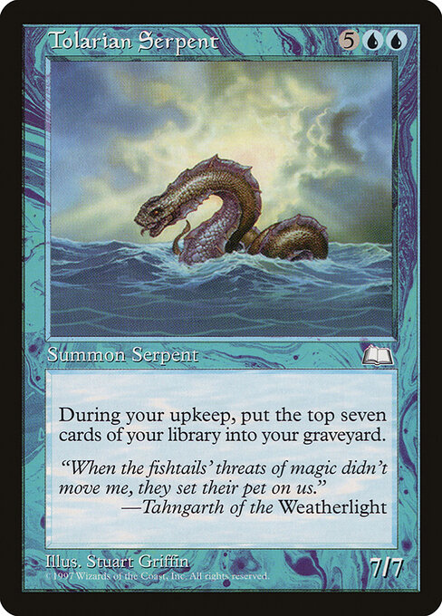 Tolarian Serpent - Weatherlight Magic card