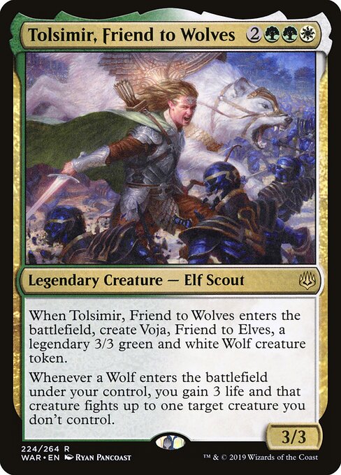 Tolsimir, Friend to Wolves - War of the Spark Magic card