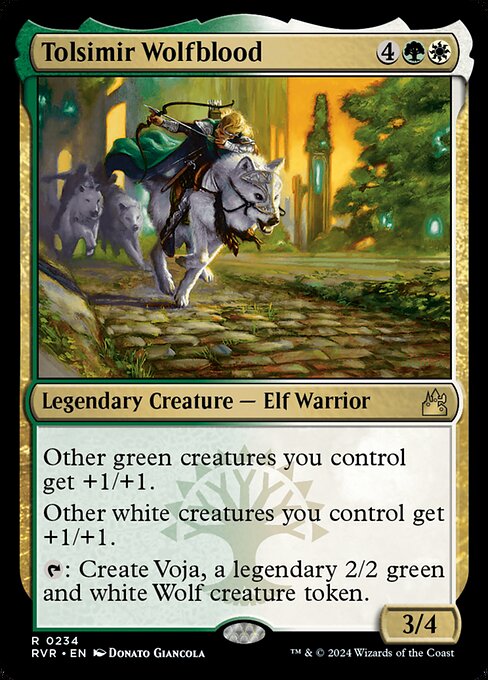 Tolsimir Wolfblood - Ravnica Remastered (#234) - Illustrated by Donato Giancola - Magic: The Gathering Card