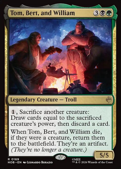 Tom, Bert, and William - The Hobbit (#169) - Illustrated by Leonardo Borazio - Magic: The Gathering Card