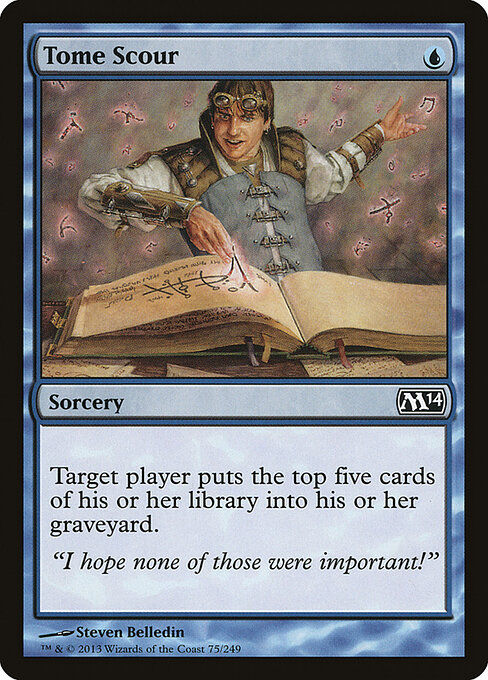 Tome Scour - Magic 2014 (#75) - Illustrated by Steven Belledin - Magic: The Gathering Card