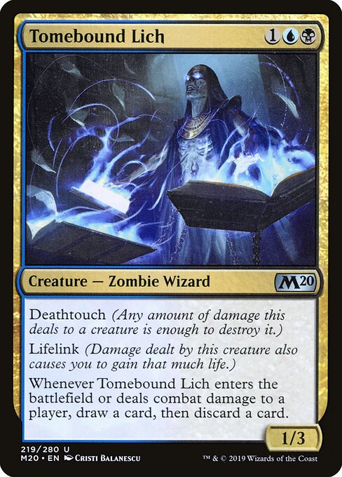 Tomebound Lich - Core Set 2020 Magic card