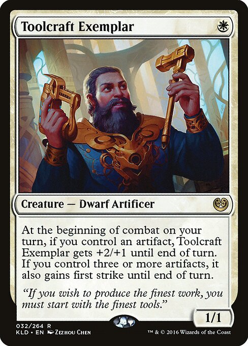 Toolcraft Exemplar - Kaladesh (#32) - Illustrated by Zezhou Chen - Magic: The Gathering Card