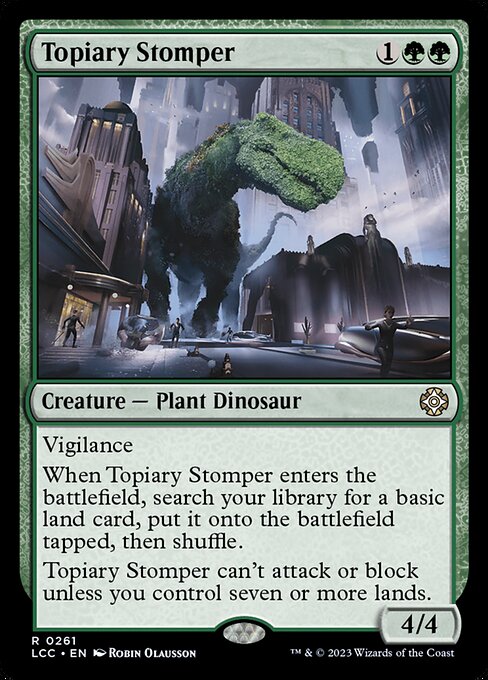 Topiary Stomper - The Lost Caverns of Ixalan Commander (#261) - Illustrated by Robin Olausson - Magic: The Gathering Card
