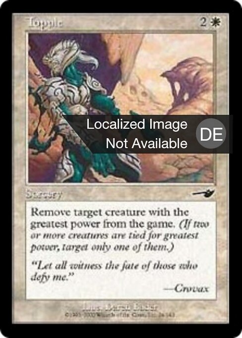 Renversement (Topple) - Nemesis (#24) - Illustrated by Daren Bader - Magic: The Gathering Card