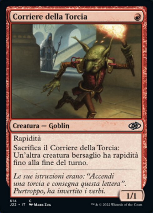 횃불 운반원 (Torch Courier) - Guilds of Ravnica (#119) - Illustrated by Mark Zug - Magic: The Gathering Card