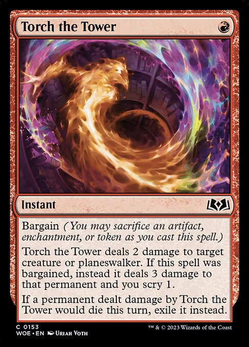 Torch the Tower - Wilds of Eldraine Magic card