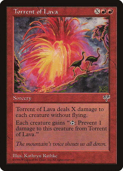 Torrent of Lava - Mirage Magic card