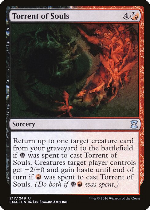 魂魄流 (Torrent of Souls) - Duel Decks: Sorin vs. Tibalt (#71) - Illustrated by Ian Edward Ameling - Magic: The Gathering Card