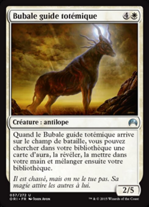 Alcelafo guía de tótem (Totem-Guide Hartebeest) - Rise of the Eldrazi (#50) - Illustrated by John Avon - Magic: The Gathering Card