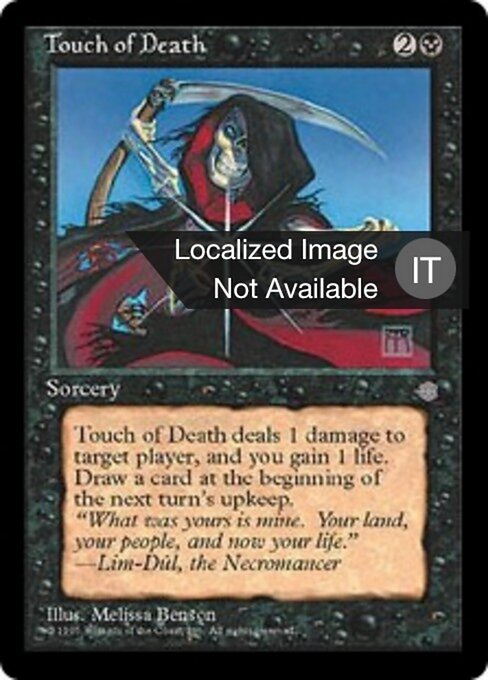 Roce mortal (Touch of Death) - Fifth Edition (#200) - Illustrated by Melissa A. Benson - Magic: The Gathering Card