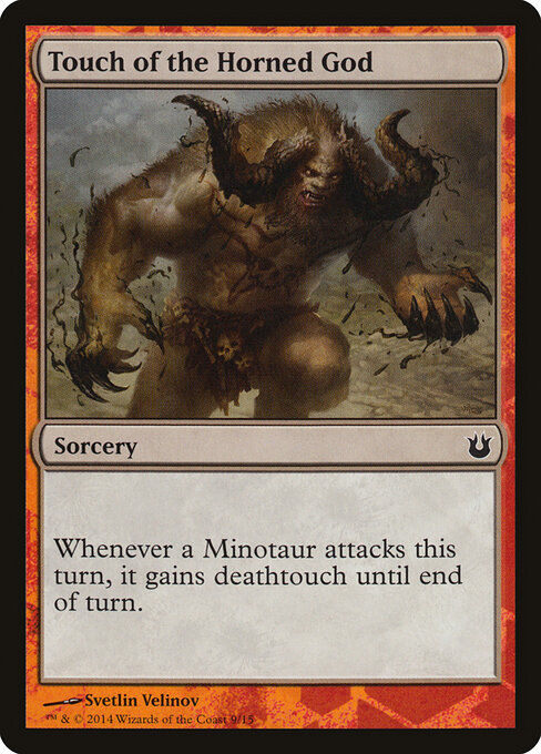 Touch of the Horned God - Battle the Horde (#9) - Illustrated by Svetlin Velinov - Magic: The Gathering Card