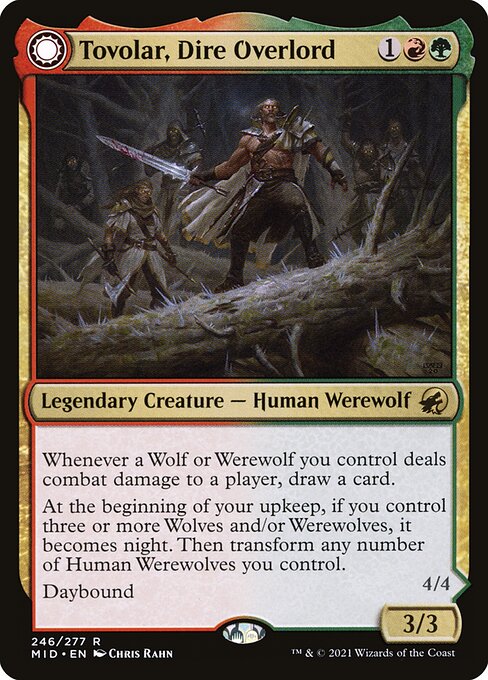 Tovolar, Dire Overlord // Tovolar, the Midnight Scourge - Innistrad: Midnight Hunt Magic card