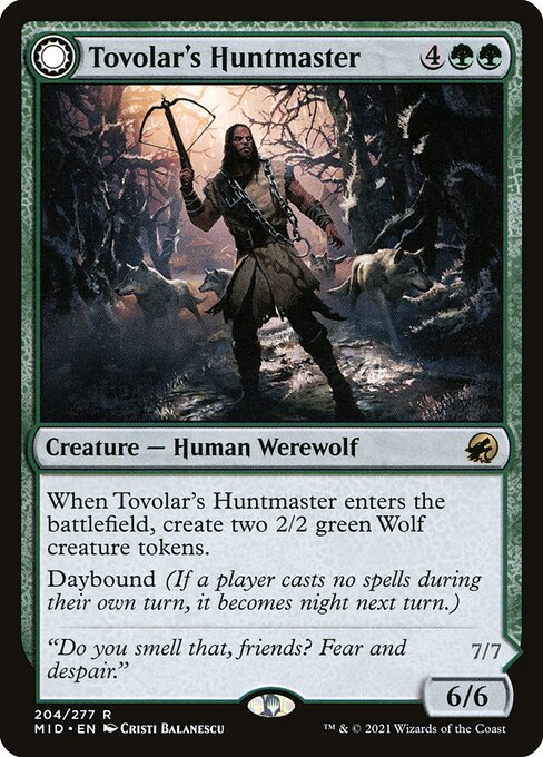 Tovolar's Huntmaster // Tovolar's Packleader - Innistrad: Midnight Hunt Magic card