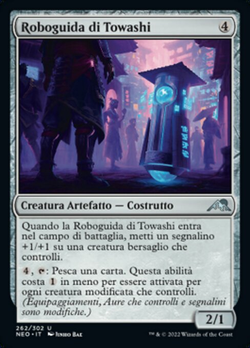 토와시 안내 로봇 (Towashi Guide-Bot) - Kamigawa: Neon Dynasty (#262) - Illustrated by Jinho Bae - Magic: The Gathering Card