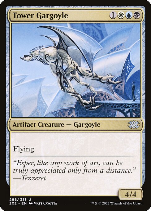 Turmgargoyle (Tower Gargoyle) - Double Masters 2022 (#288) - Illustrated by Matt Cavotta - Magic: The Gathering Card