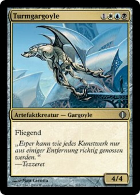 Gargoyle della Torre (Tower Gargoyle) - Shards of Alara (#205) - Illustrated by Matt Cavotta - Magic: The Gathering Card
