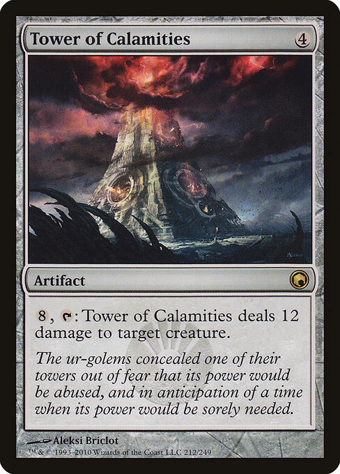 Tower of Calamities - Scars of Mirrodin (#212) - Illustrated by Aleksi Briclot - Magic: The Gathering Card