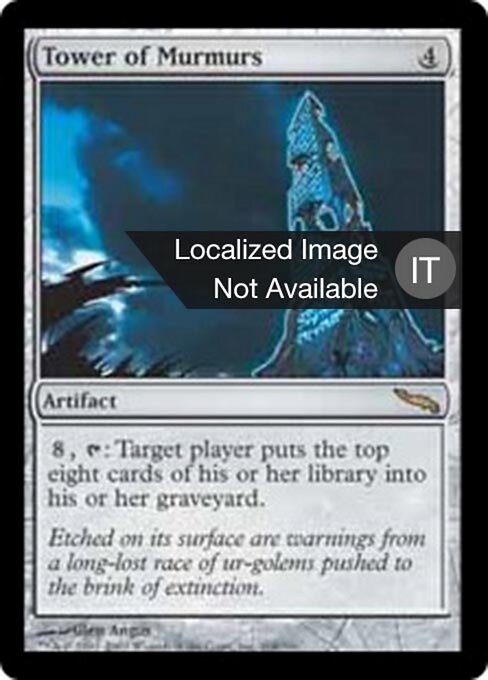 Turm des Gemurmels (Tower of Murmurs) - Mirrodin (#268) - Illustrated by Glen Angus - Magic: The Gathering Card