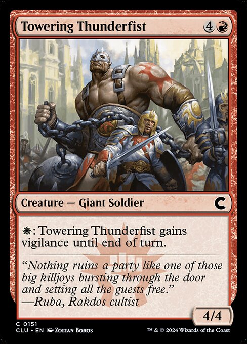 Towering Thunderfist - Ravnica: Clue Edition Magic card