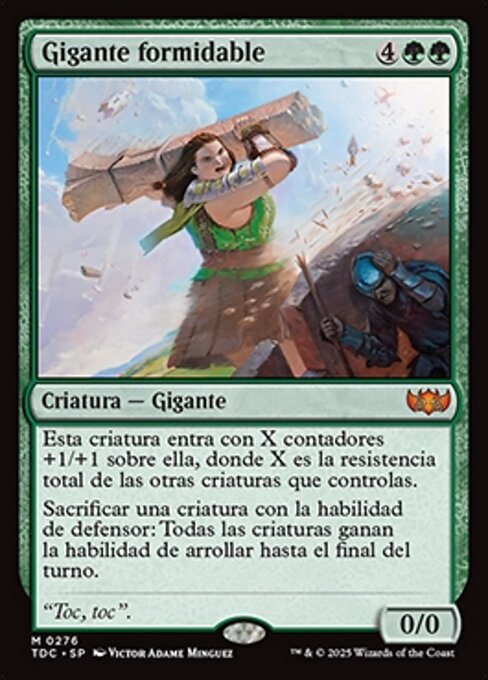 Hochragende Titanin (Towering Titan) - Tarkir: Dragonstorm Commander (#276) - Illustrated by Victor Adame Minguez - Magic: The Gathering Card