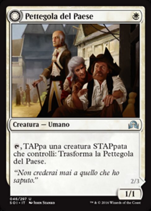 Town Gossipmonger // Incited Rabble - Shadows over Innistrad Remastered (#53) - Illustrated by John Stanko - Magic: The Gathering Card