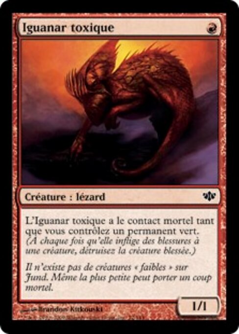 毒巨鬣蜥 (Toxic Iguanar) - Conflux (#72) - Illustrated by Brandon Kitkouski - Magic: The Gathering Card
