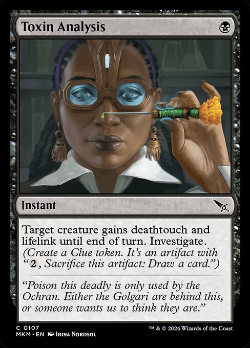 Toxin Analysis - Murders at Karlov Manor (#107) - Illustrated by Irina Nordsol - Magic: The Gathering Card