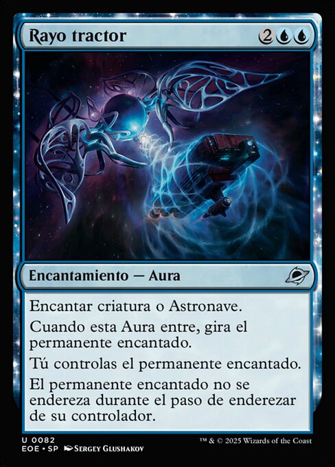 Traktorstrahl (Tractor Beam) - Edge of Eternities (#82) - Illustrated by Sergey Glushakov - Magic: The Gathering Card
