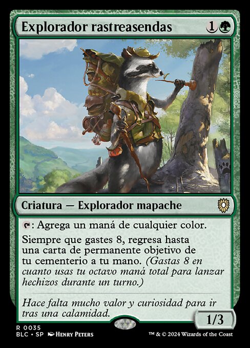 Fährtenlesender Pfadfinder (Trailtracker Scout) - Bloomburrow Commander (#35) - Illustrated by Henry Peters - Magic: The Gathering Card