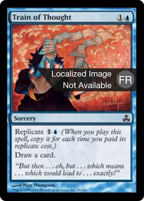 Hilo de pensamiento (Train of Thought) - Guildpact (#39) - Illustrated by Matt Thompson - Magic: The Gathering Card
