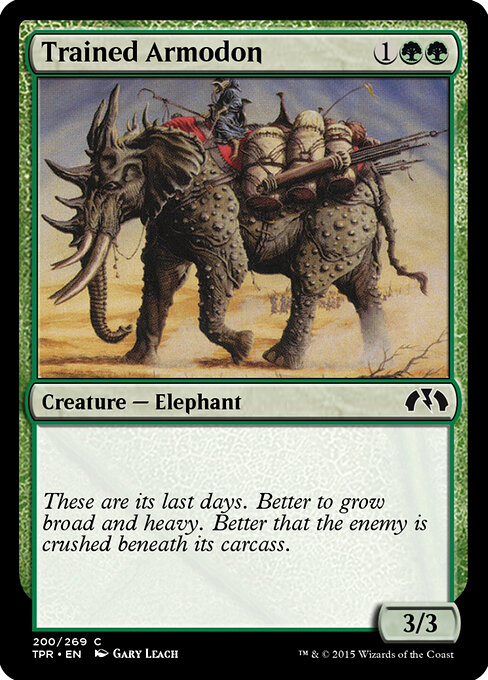Trained Armodon - Tempest Remastered (#200) - Illustrated by Gary Leach - Magic: The Gathering Card