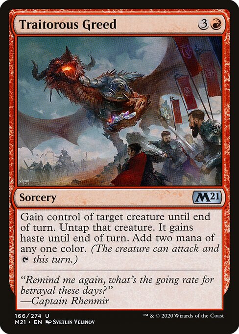 Traitorous Greed - Core Set 2021 Magic card