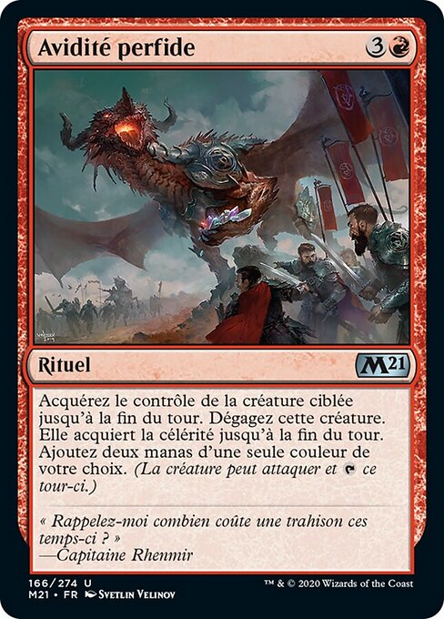 배반하는 탐욕 (Traitorous Greed) - Core Set 2021 (#166) - Illustrated by Svetlin Velinov - Magic: The Gathering Card