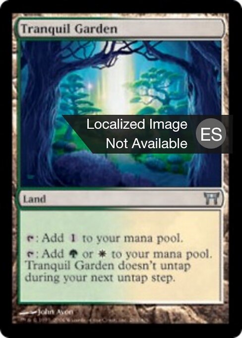 Jardim Tranqüilo (Tranquil Garden) - Champions of Kamigawa (#284) - Illustrated by John Avon - Magic: The Gathering Card
